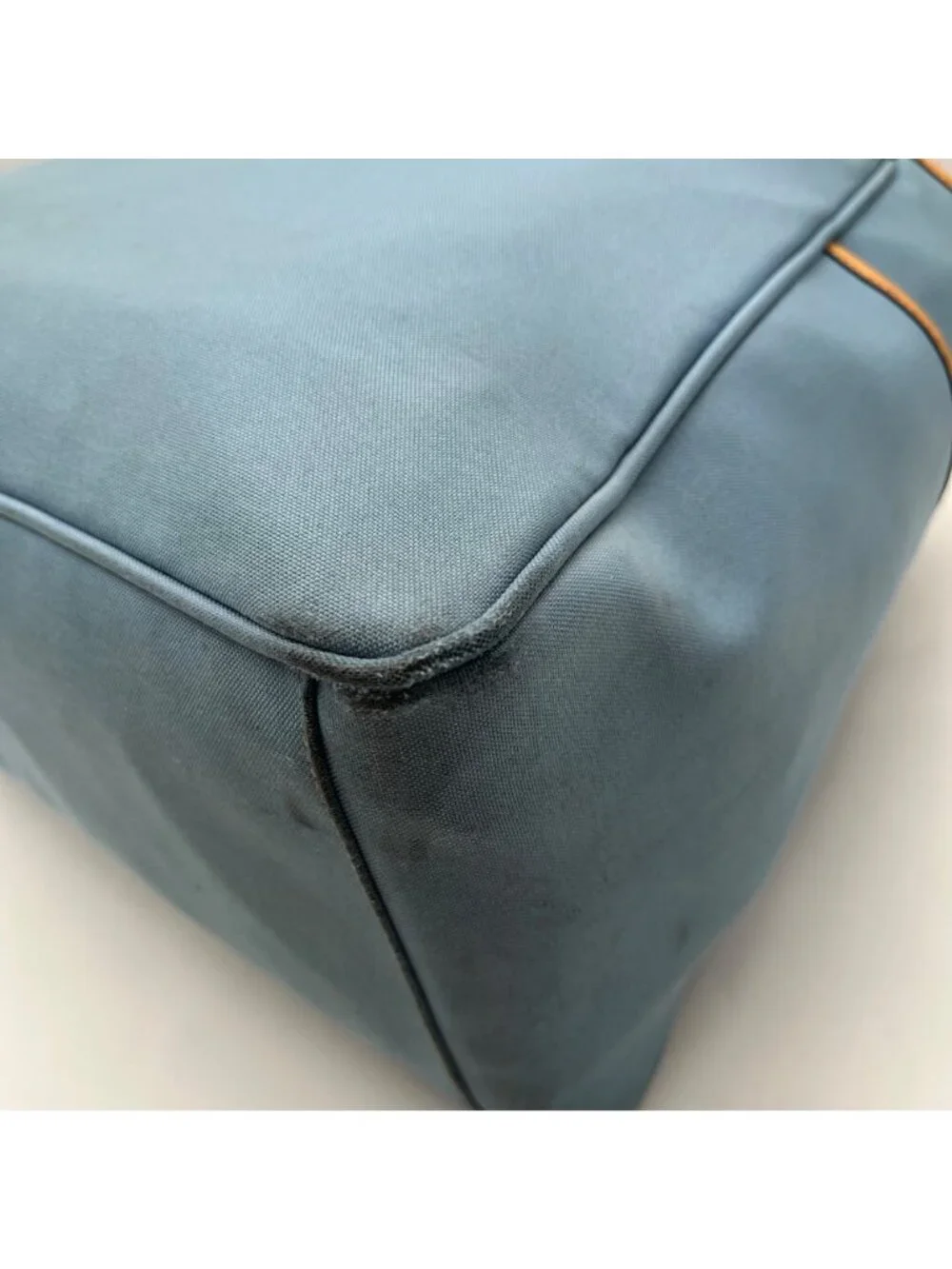 Coach Blue And Tan Fabric Diaper Bag 5975